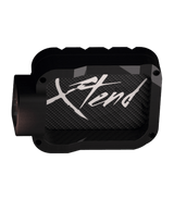 back of Xtend motorcycle footpegs, carbon fiber