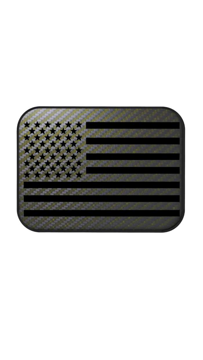 Xtend motorcycle foot pegs - Interchangeable Face Plate - USA Flag - Camo green and Black style