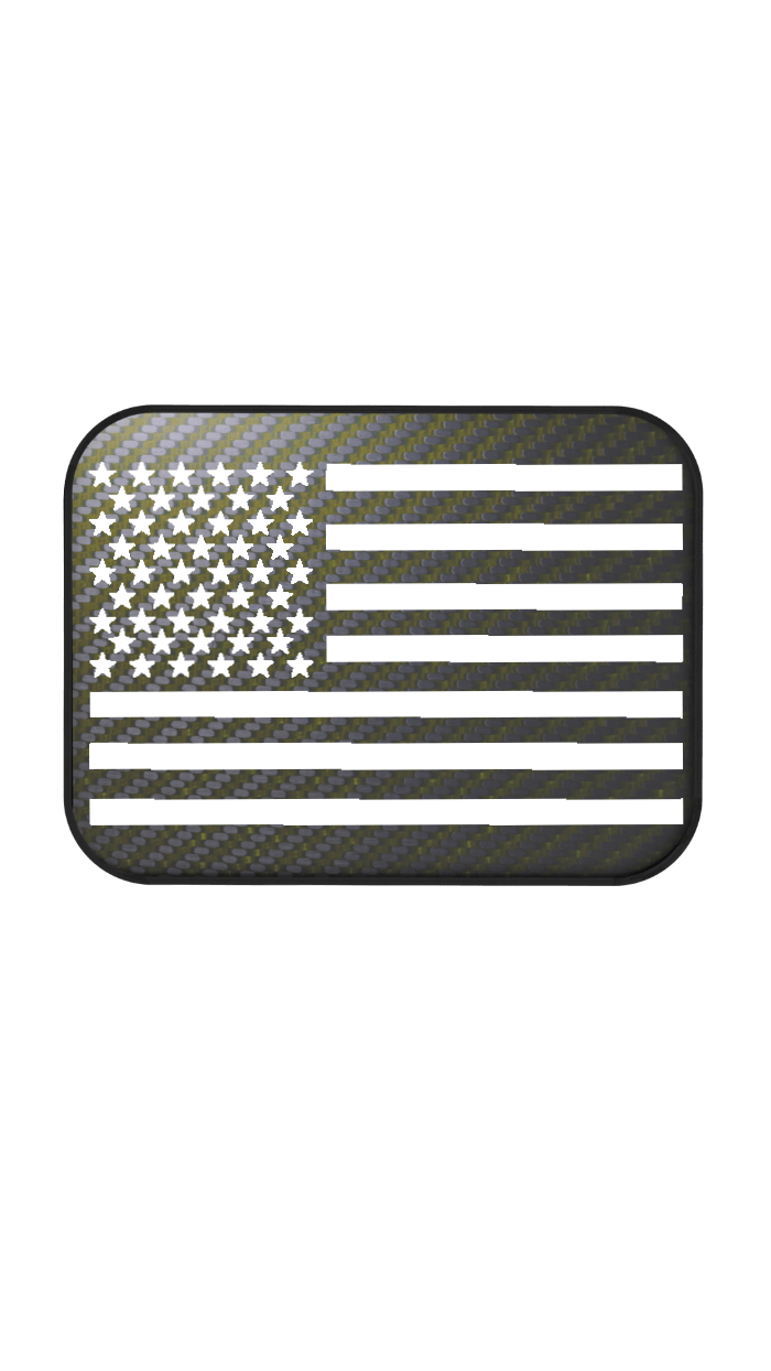 Xtend motorcycle foot pegs - Interchangeable Face Plate - USA Flag - Camo green and White style