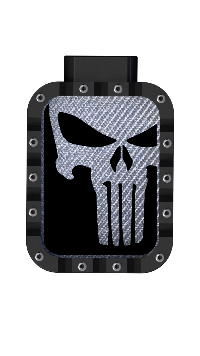 Xtend motorcycle foot pegs - The Punisher - Silver and Black style - Custom motorcycle foot pegs perfect for Harley Davidson cruiser and Highway pegs.