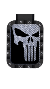 Xtend motorcycle foot pegs - The Punisher - Silver and Black style - Custom motorcycle foot pegs perfect for Harley Davidson cruiser and Highway pegs.